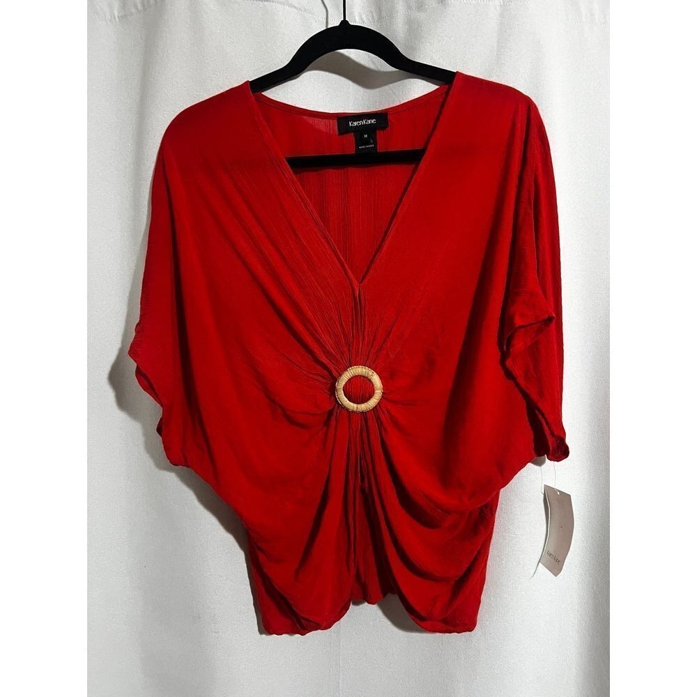 Women's karen Kane Rattan Buckle Twist Top